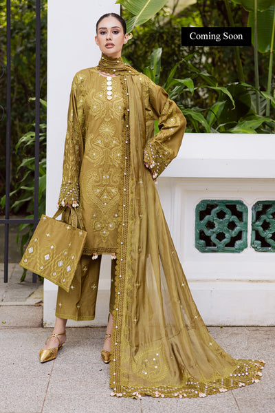 Marjjan | Lovella Winter 25 | MEV-43 A (OLIVE) by Marjjan - Designer Dress  - Type : Ladies Clothes - Available at Libayah - 100% Original 