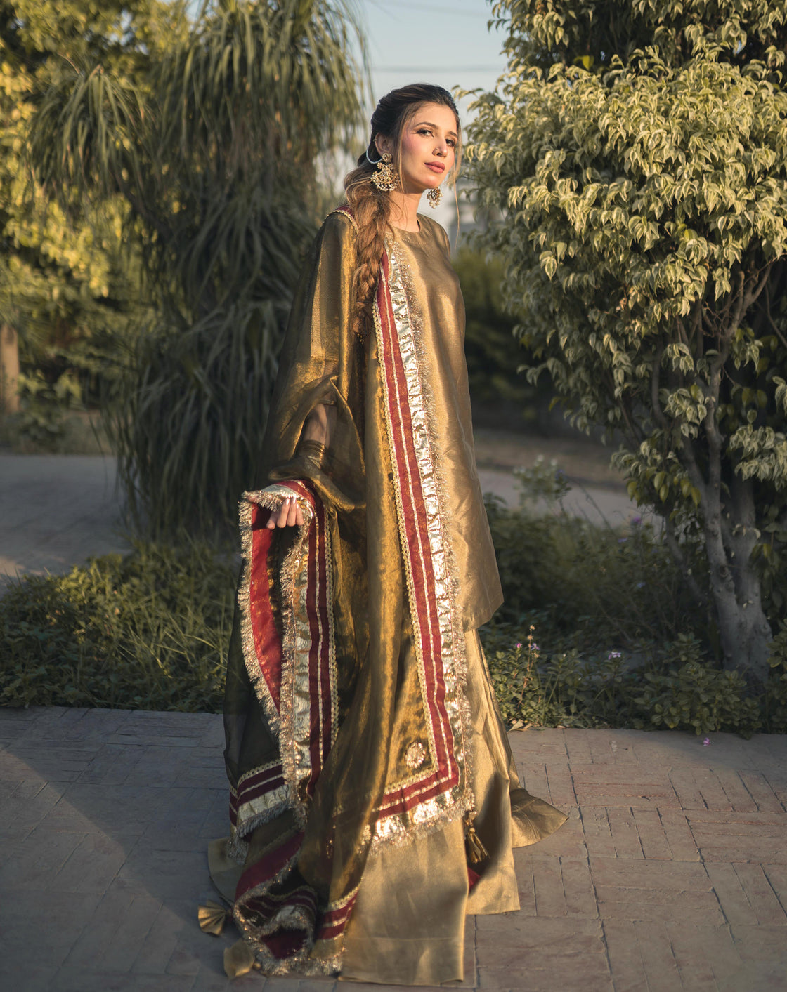 Zar | Gharara Formals | Brown by Zar - Designer Dress - Type: Ladies Clothes - Available at Libayah - 100% Original