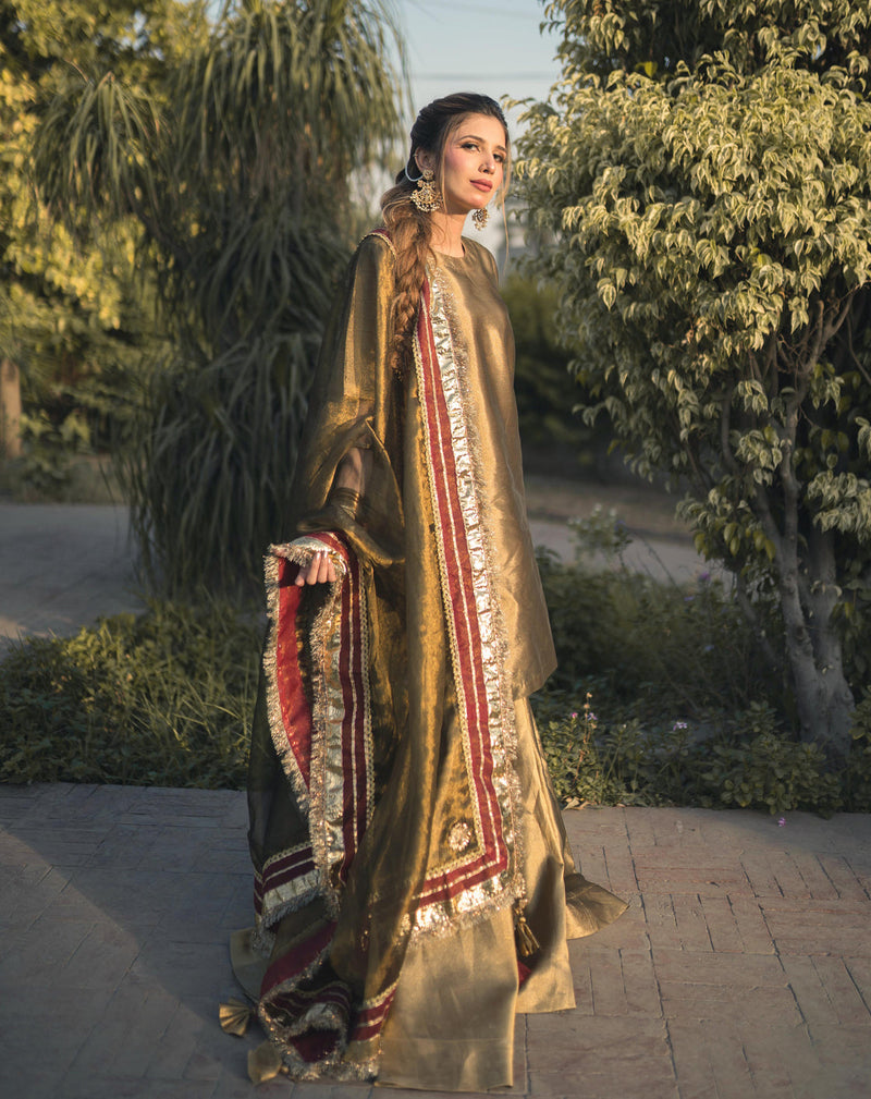 Zar | Gharara Formals | Brown by Zar - Designer Dress - Type: Ladies Clothes - Available at Libayah - 100% Original