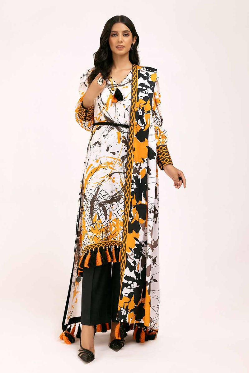 Gul Ahmed | Winter Collection 24 | Linen Suit LT-42006 by Gul Ahmed - Designer Dress - Type: Ladies Clothes - Available at Libayah - 100% Original