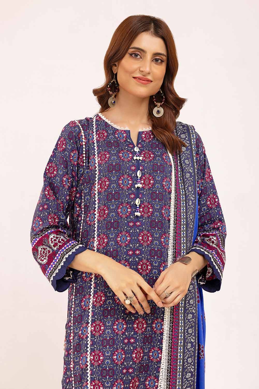 Gul Ahmed | Winter Collection 24 | Linen Suit LT-42008 by Gul Ahmed - Designer Dress - Type: Ladies Clothes - Available at Libayah - 100% Original