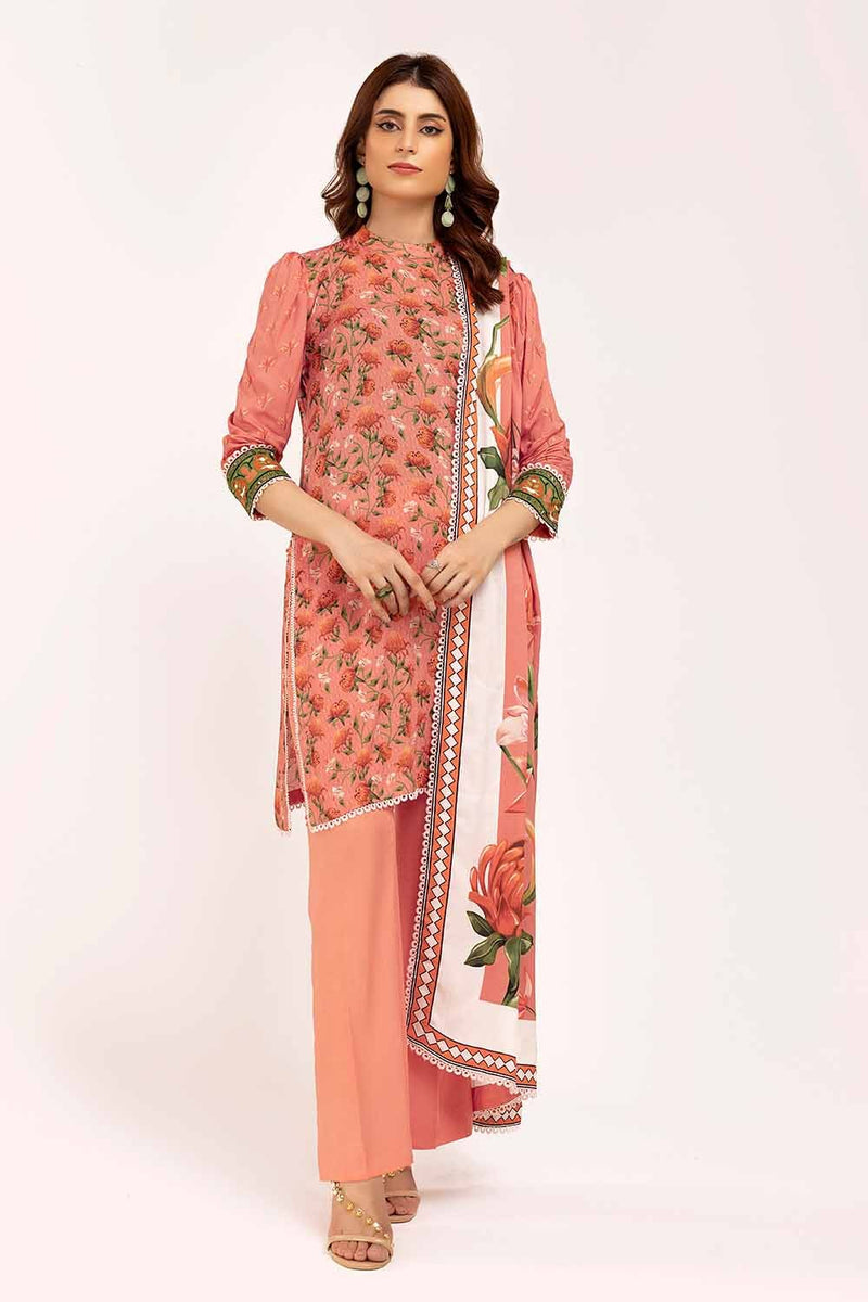 Gul Ahmed | Winter Collection 24 | Linen Suit LT-42009 by Gul Ahmed - Designer Dress - Type: Ladies Clothes - Available at Libayah - 100% Original