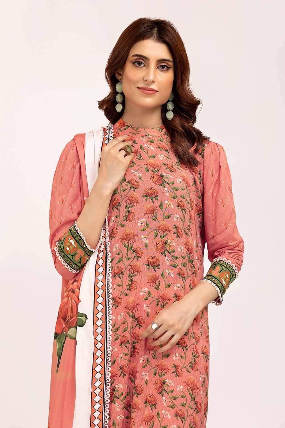 Gul Ahmed | Winter Collection 24 | Linen Suit LT-42009 by Gul Ahmed - Designer Dress - Type: Ladies Clothes - Available at Libayah - 100% Original