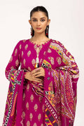 Gul Ahmed | Winter Collection 24 | Linen Suit LT-42011 by Gul Ahmed - Designer Dress - Type: Ladies Clothes - Available at Libayah - 100% Original