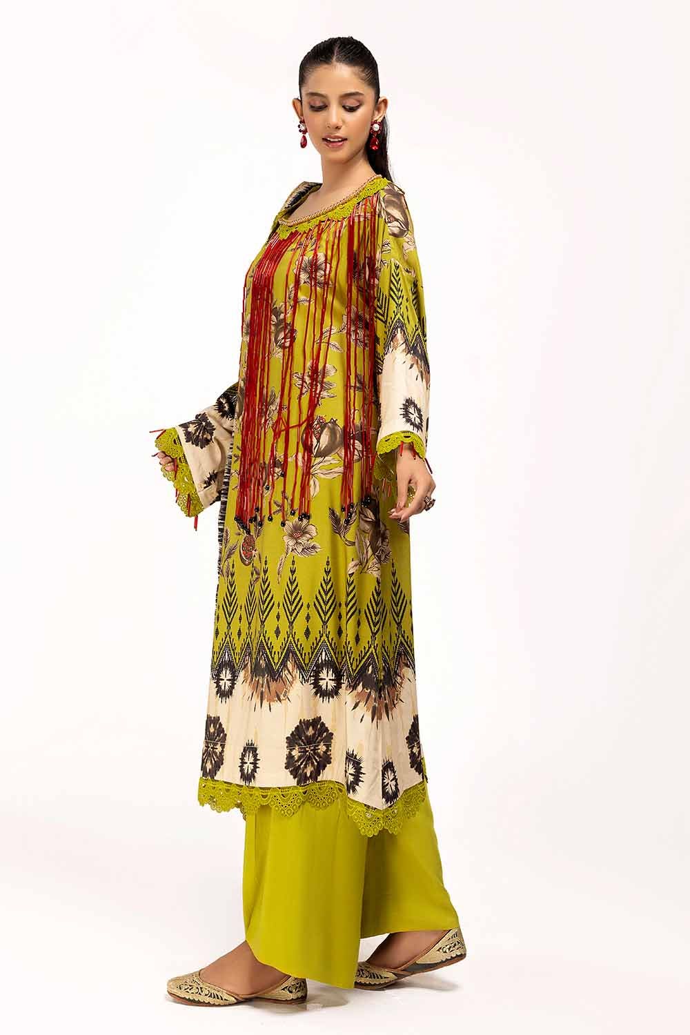 Gul Ahmed | Winter Collection 24 | Linen Suit LT-42012 by Gul Ahmed - Designer Dress - Type: Ladies Clothes - Available at Libayah - 100% Original