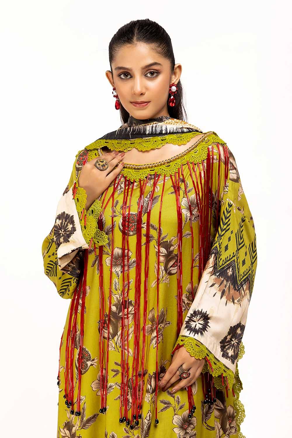 Gul Ahmed | Winter Collection 24 | Linen Suit LT-42012 by Gul Ahmed - Designer Dress - Type: Ladies Clothes - Available at Libayah - 100% Original