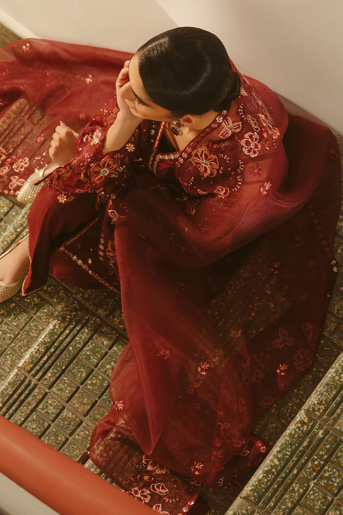 Cross Stitch | Luxe Atelier 25 | MERLOT MUSE by Cross Stitch - Designer Dress - Type: Ladies Clothes - Available at Libayah - 100% Original