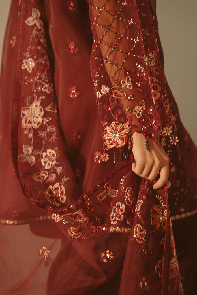 Cross Stitch | Luxe Atelier 25 | MERLOT MUSE by Cross Stitch - Designer Dress - Type: Ladies Clothes - Available at Libayah - 100% Original