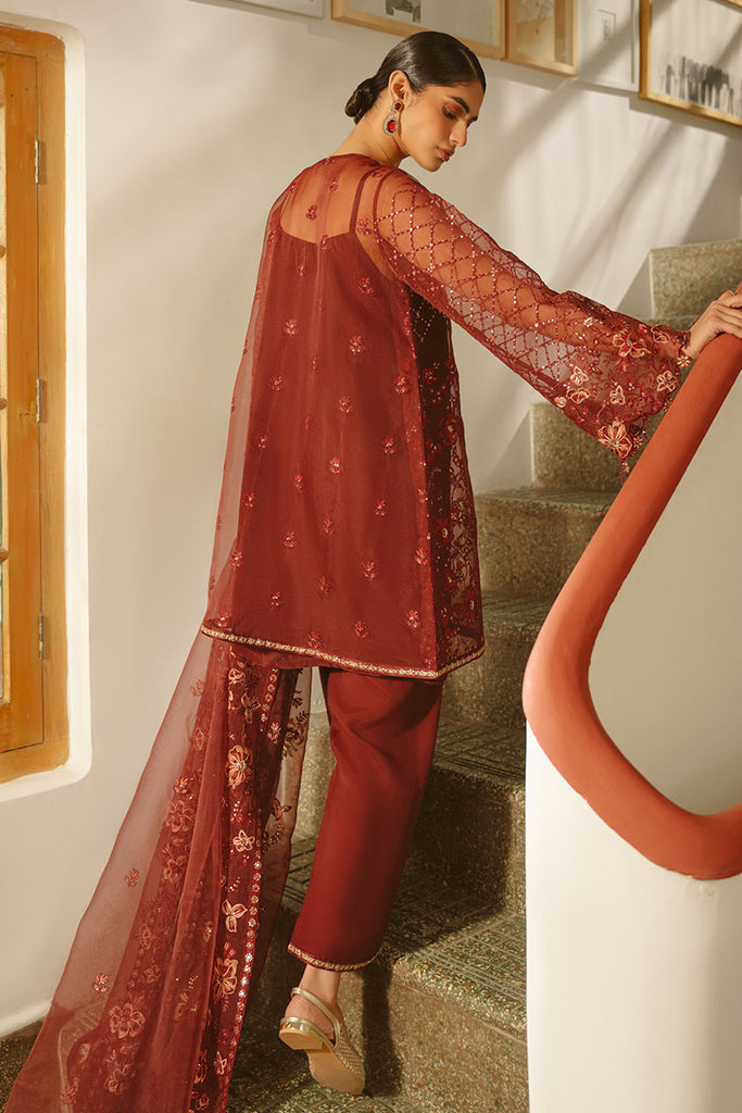 Cross Stitch | Luxe Atelier 25 | MERLOT MUSE by Cross Stitch - Designer Dress - Type: Ladies Clothes - Available at Libayah - 100% Original