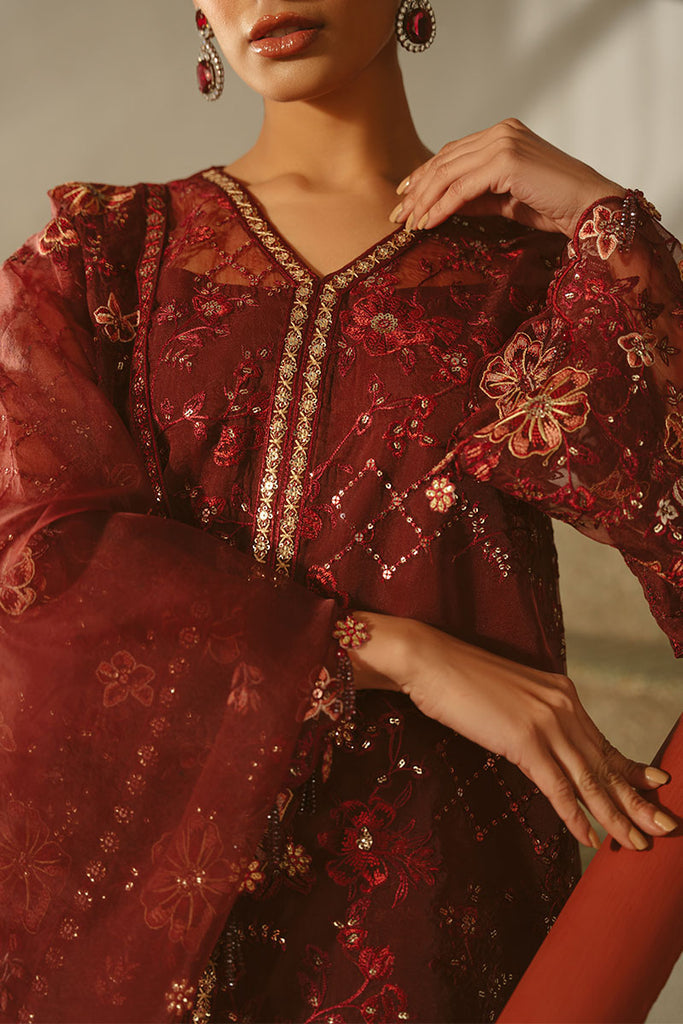Cross Stitch | Luxe Atelier 25 | MERLOT MUSE by Cross Stitch - Designer Dress - Type: Ladies Clothes - Available at Libayah - 100% Original