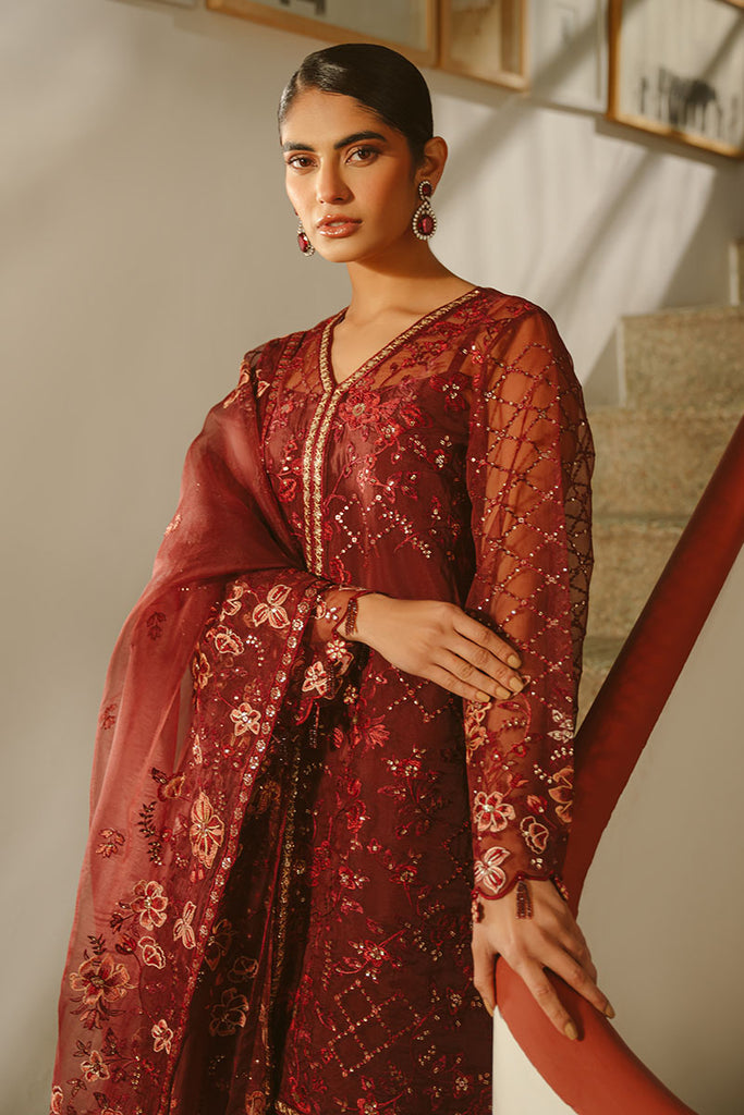 Cross Stitch | Luxe Atelier 25 | MERLOT MUSE by Cross Stitch - Designer Dress - Type: Ladies Clothes - Available at Libayah - 100% Original