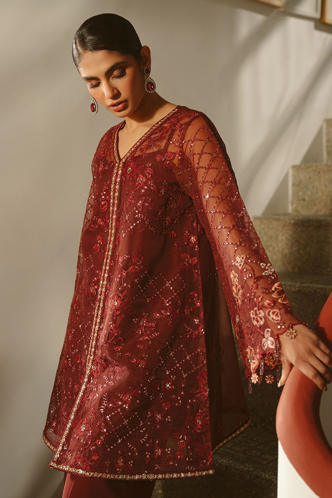 Cross Stitch | Luxe Atelier 25 | MERLOT MUSE by Cross Stitch - Designer Dress - Type: Ladies Clothes - Available at Libayah - 100% Original