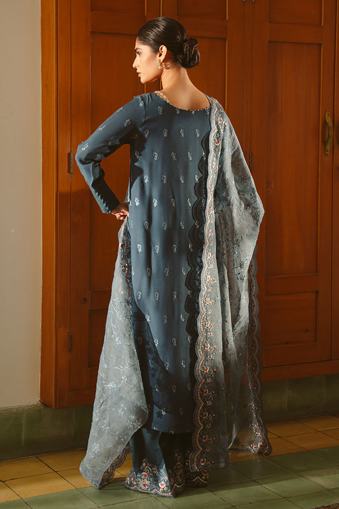 Cross Stitch | Luxe Atelier 25 | MAJESTIC TEAL by CROS - Designer Dress - Type: Ladies Clothes - Available at Libayah - 100% Original