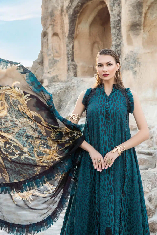 Maria B | M Prints Winter 23 | MPT-2010-B by Maria B - Designer Dress  - Type : Ladies Clothes - Available at Libayah - 100% Original 