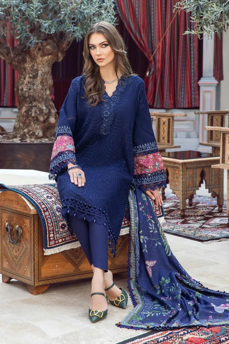 Maria B | M Prints Winter 23 | MPT-2001-B by Maria B - Designer Dress  - Type : Ladies Clothes - Available at Libayah - 100% Original 