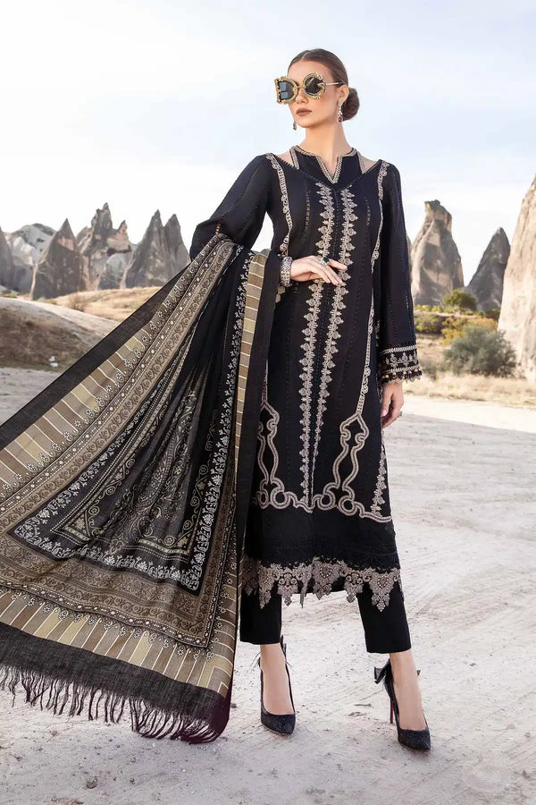 Maria B | M Prints Winter 23 | MPT-2002-B by Maria B - Designer Dress  - Type : Ladies Clothes - Available at Libayah - 100% Original 