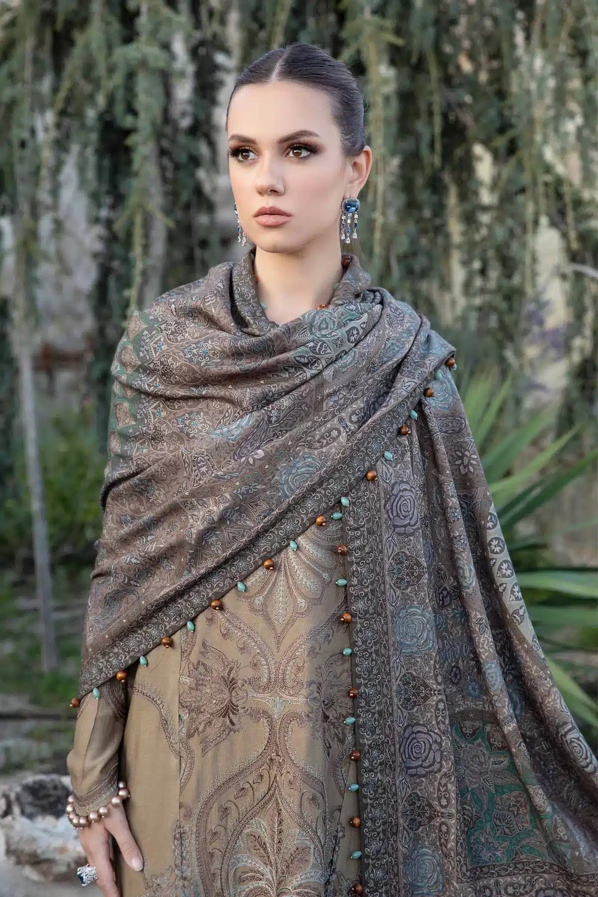 Maria B | M Prints Winter 23 | MPT-2003-A by Maria B - Designer Dress  - Type : Ladies Clothes - Available at Libayah - 100% Original 