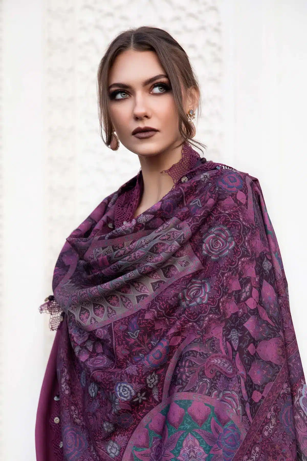 Maria B | M Prints Winter 23 | MPT-2003-B by Maria B - Designer Dress  - Type : Ladies Clothes - Available at Libayah - 100% Original 