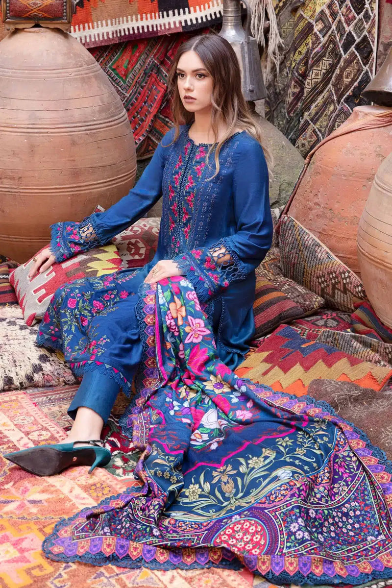 Maria B | M Prints Winter 23 | MPT-2004-B by Maria B - Designer Dress  - Type : Ladies Clothes - Available at Libayah - 100% Original 