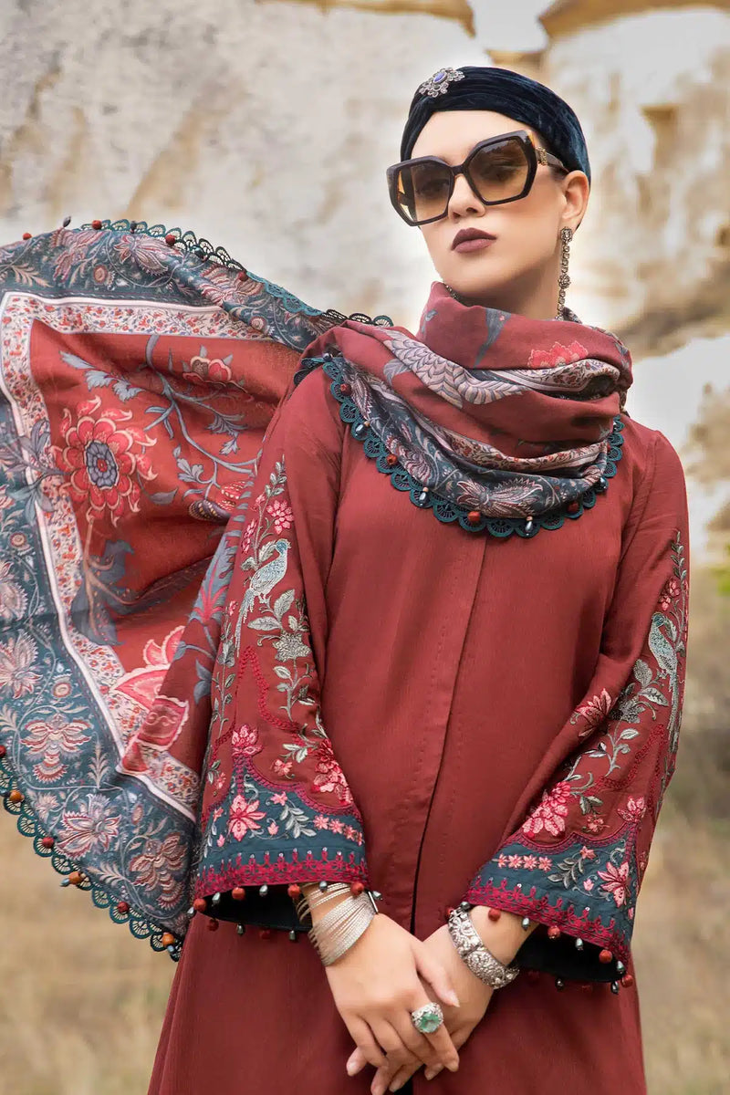 Maria B | M Prints Winter 23 | MPT-2005-A by Maria B - Designer Dress  - Type : Ladies Clothes - Available at Libayah - 100% Original 