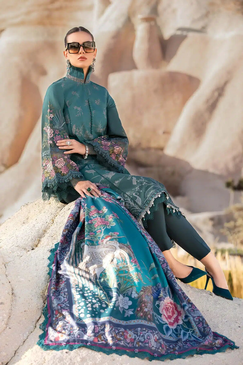 Maria B | M Prints Winter 23 | MPT-2007-B by Maria B - Designer Dress  - Type : Ladies Clothes - Available at Libayah - 100% Original 