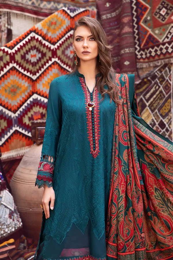 Maria B | M Prints Winter 23 | MPT-2008-A by Maria B - Designer Dress  - Type : Ladies Clothes - Available at Libayah - 100% Original 