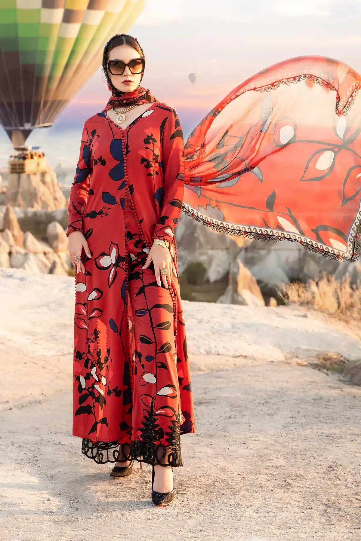 Maria B | M Prints Winter 23 | MPT-2009-A by Maria B - Designer Dress  - Type : Ladies Clothes - Available at Libayah - 100% Original 