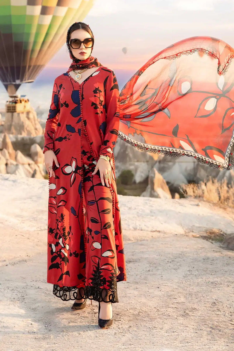 Maria B | M Prints Winter 23 | MPT-2009-A by Maria B - Designer Dress  - Type : Ladies Clothes - Available at Libayah - 100% Original 