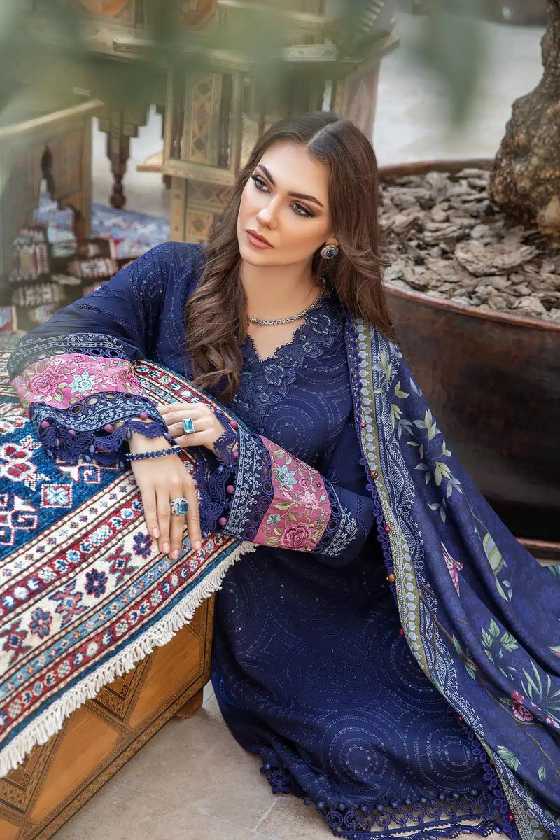 Maria B | M Prints Winter 23 | MPT-2001-B by Maria B - Designer Dress  - Type : Ladies Clothes - Available at Libayah - 100% Original 
