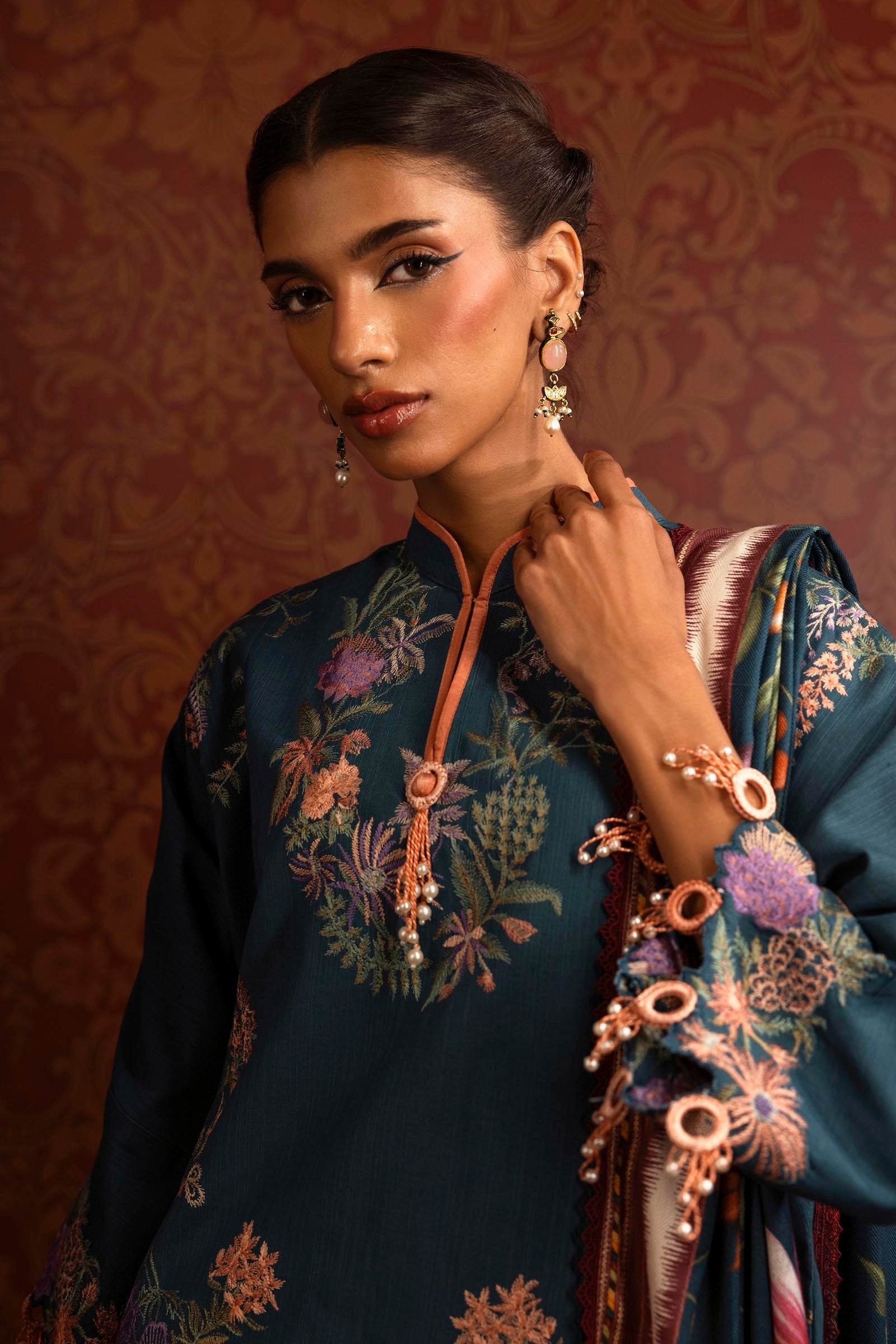 Sana Safinaz | Muzlin Winter 2024 |  M243-002B-3CP by Sana Safinaz - Designer Dress - Type: Ladies Clothes - Available at Libayah - 100% Original