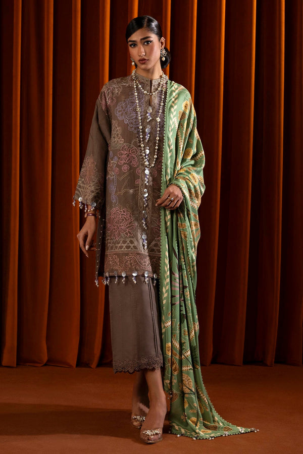 Sana Safinaz | Muzlin Winter 2024 |  M243-004A-3CP by Sana Safinaz - Designer Dress - Type: Ladies Clothes - Available at Libayah - 100% Original