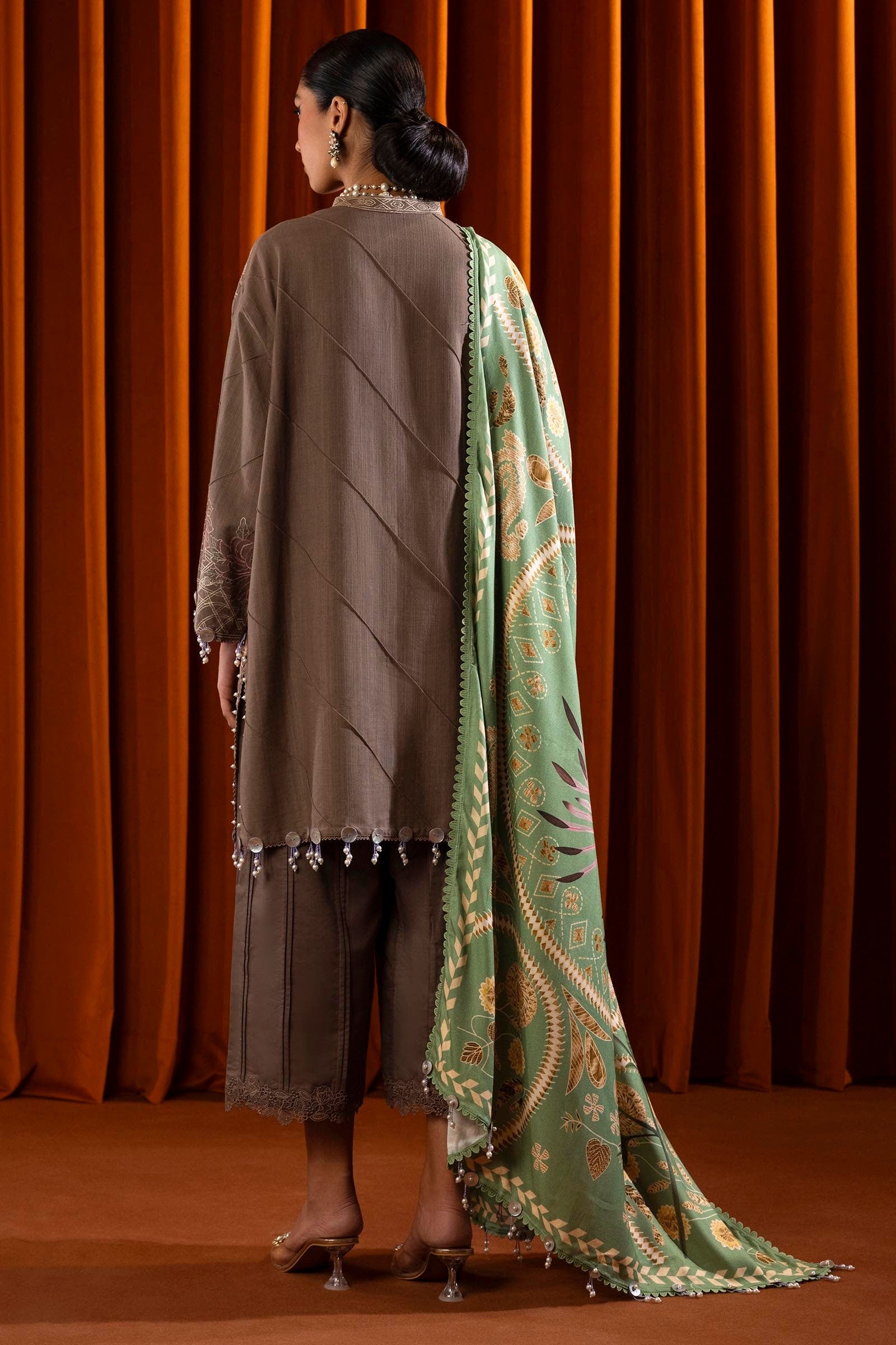 Sana Safinaz | Muzlin Winter 2024 |  M243-004A-3CP by Sana Safinaz - Designer Dress - Type: Ladies Clothes - Available at Libayah - 100% Original
