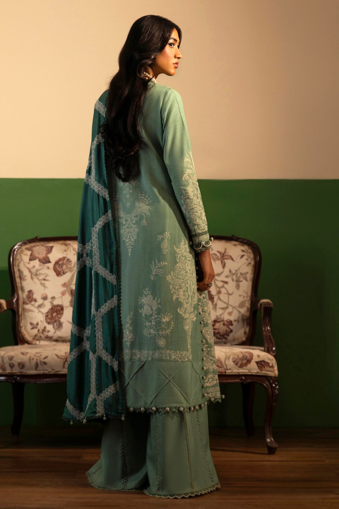Sana Safinaz | Muzlin Winter 2024 |  M243-005A-3CO by Sana Safinaz - Designer Dress - Type: Ladies Clothes - Available at Libayah - 100% Original