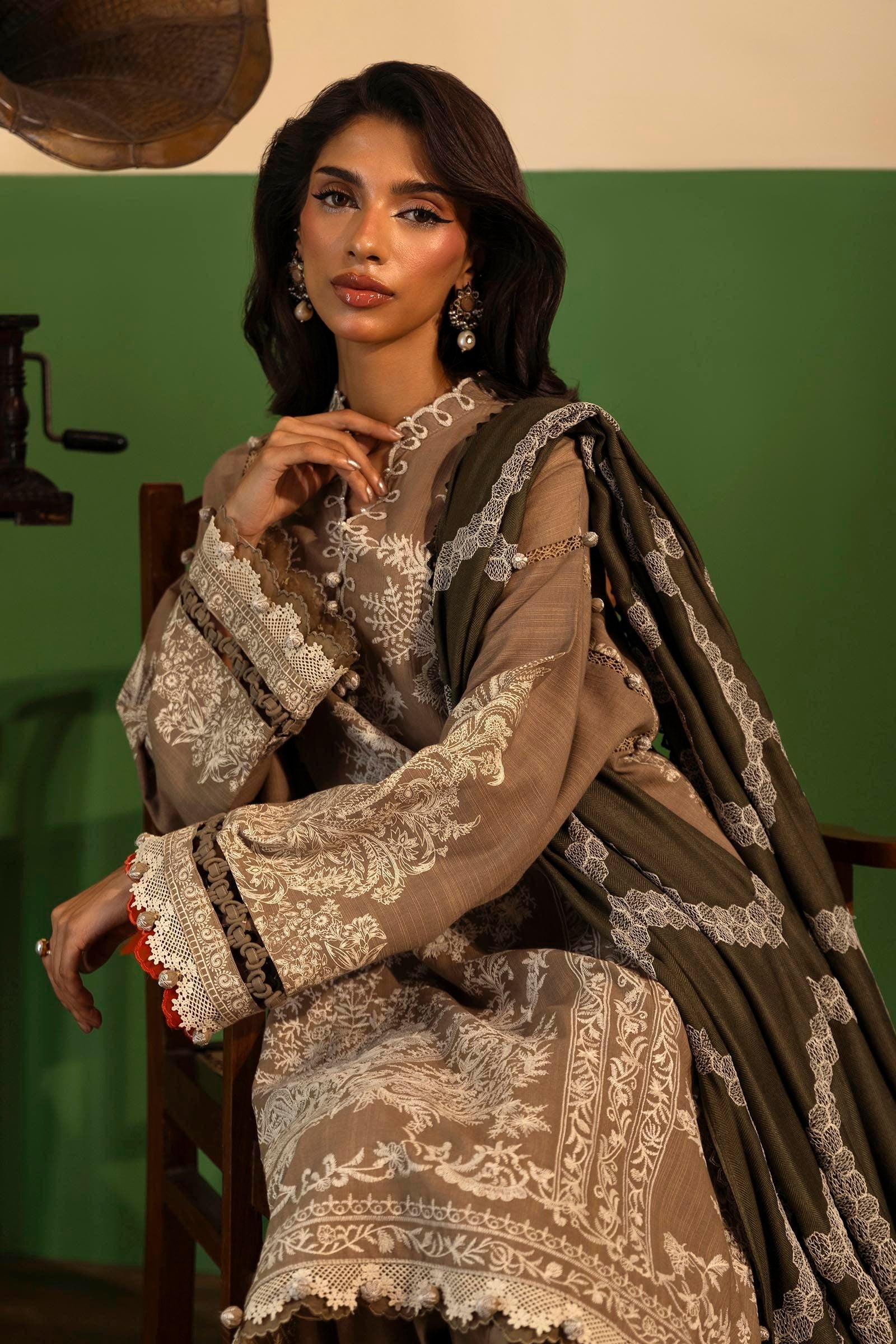 Sana Safinaz | Muzlin Winter 2024 |  M243-005B-3CO by Sana Safinaz - Designer Dress - Type: Ladies Clothes - Available at Libayah - 100% Original