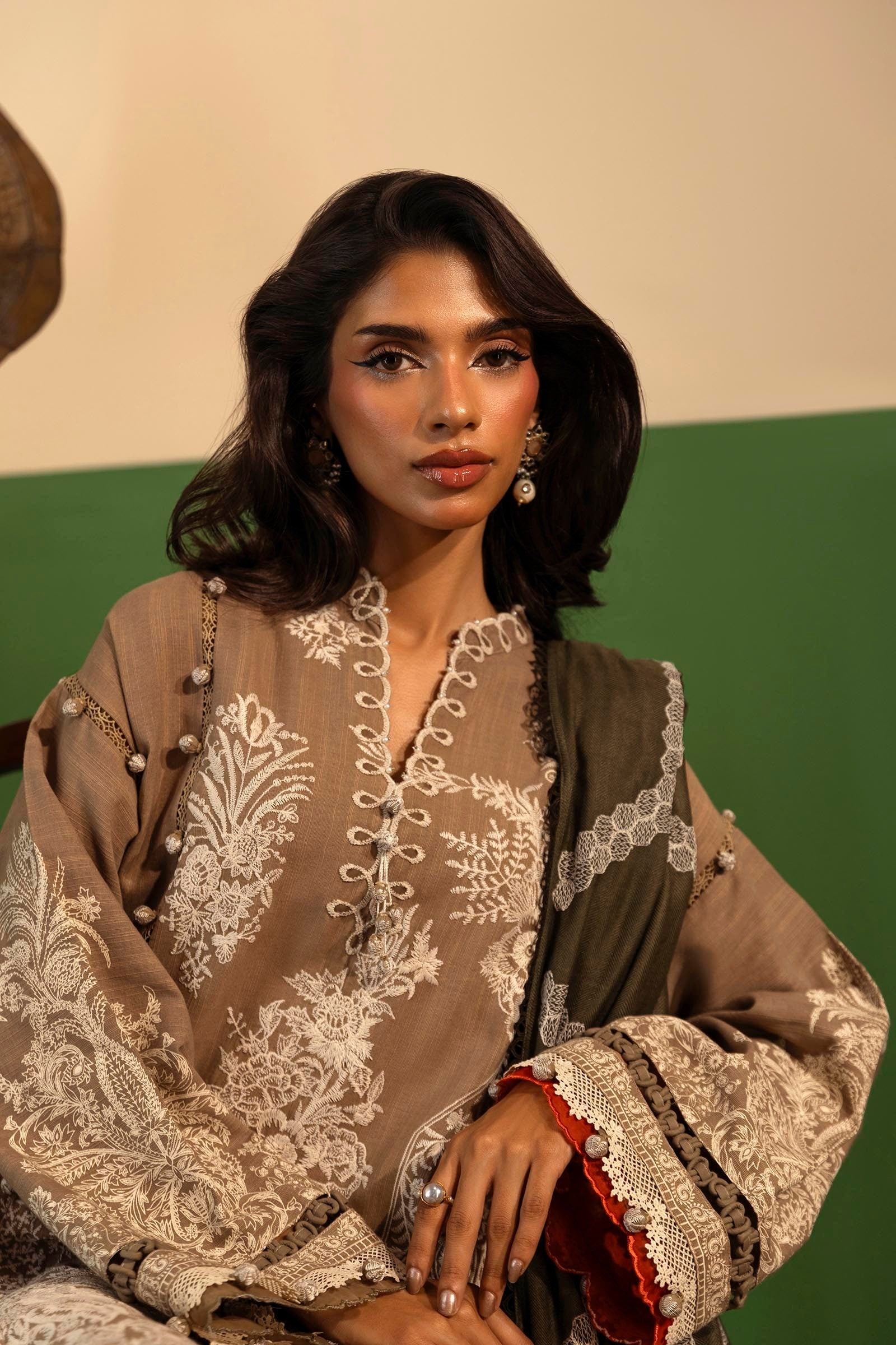 Sana Safinaz | Muzlin Winter 2024 |  M243-005B-3CO by Sana Safinaz - Designer Dress - Type: Ladies Clothes - Available at Libayah - 100% Original
