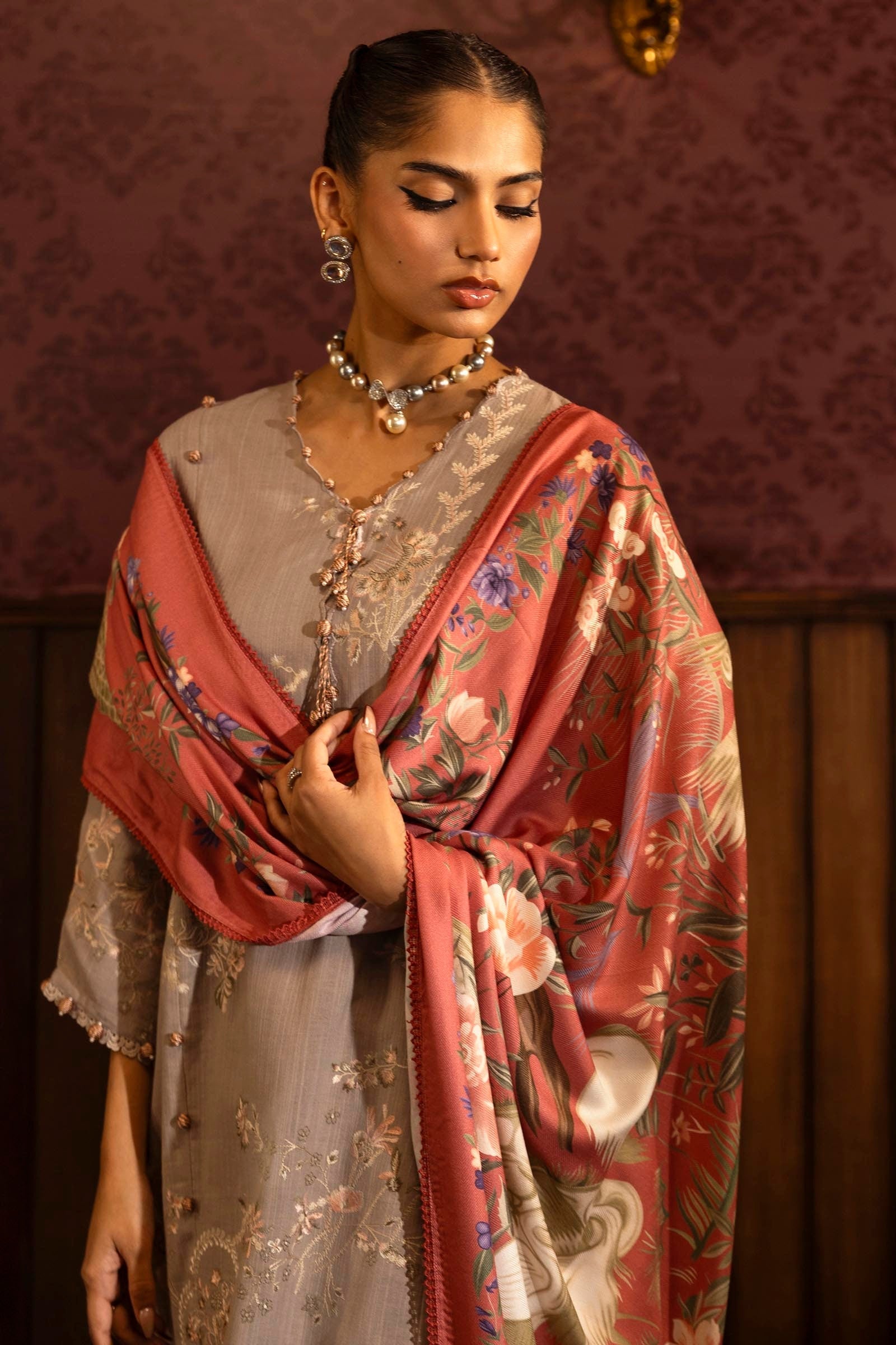Sana Safinaz | Muzlin Winter 2024 |  M243-006B-3AP by Sana Safinaz - Designer Dress - Type: Ladies Clothes - Available at Libayah - 100% Original
