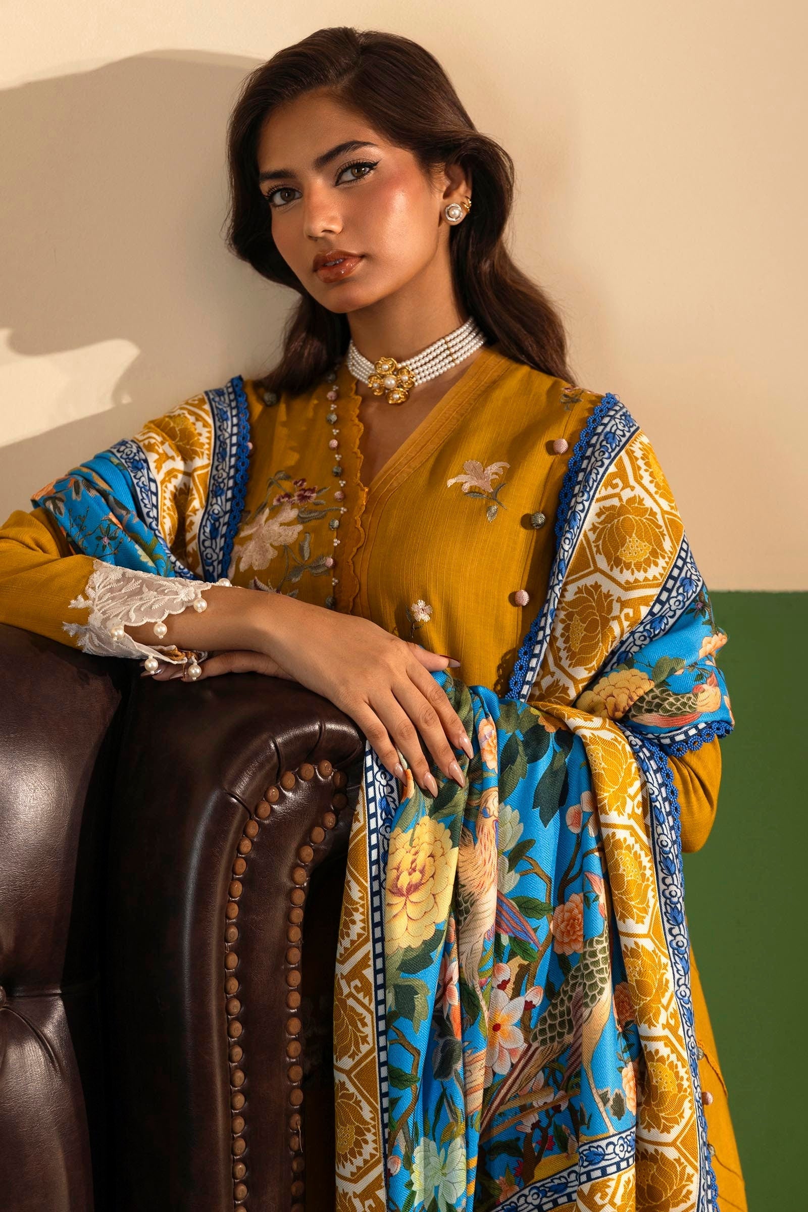 Sana Safinaz | Muzlin Winter 2024 |  M243-008A-3CP by Sana Safinaz - Designer Dress - Type: Ladies Clothes - Available at Libayah - 100% Original