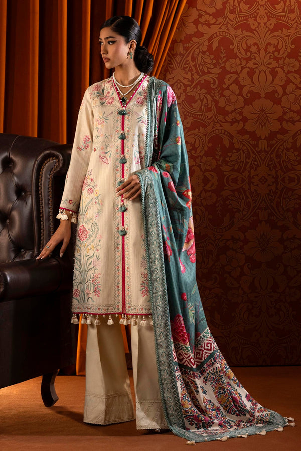 Sana Safinaz | Muzlin Winter 2024 |  M243-010A-3AP by Sana Safinaz - Designer Dress - Type: Ladies Clothes - Available at Libayah - 100% Original