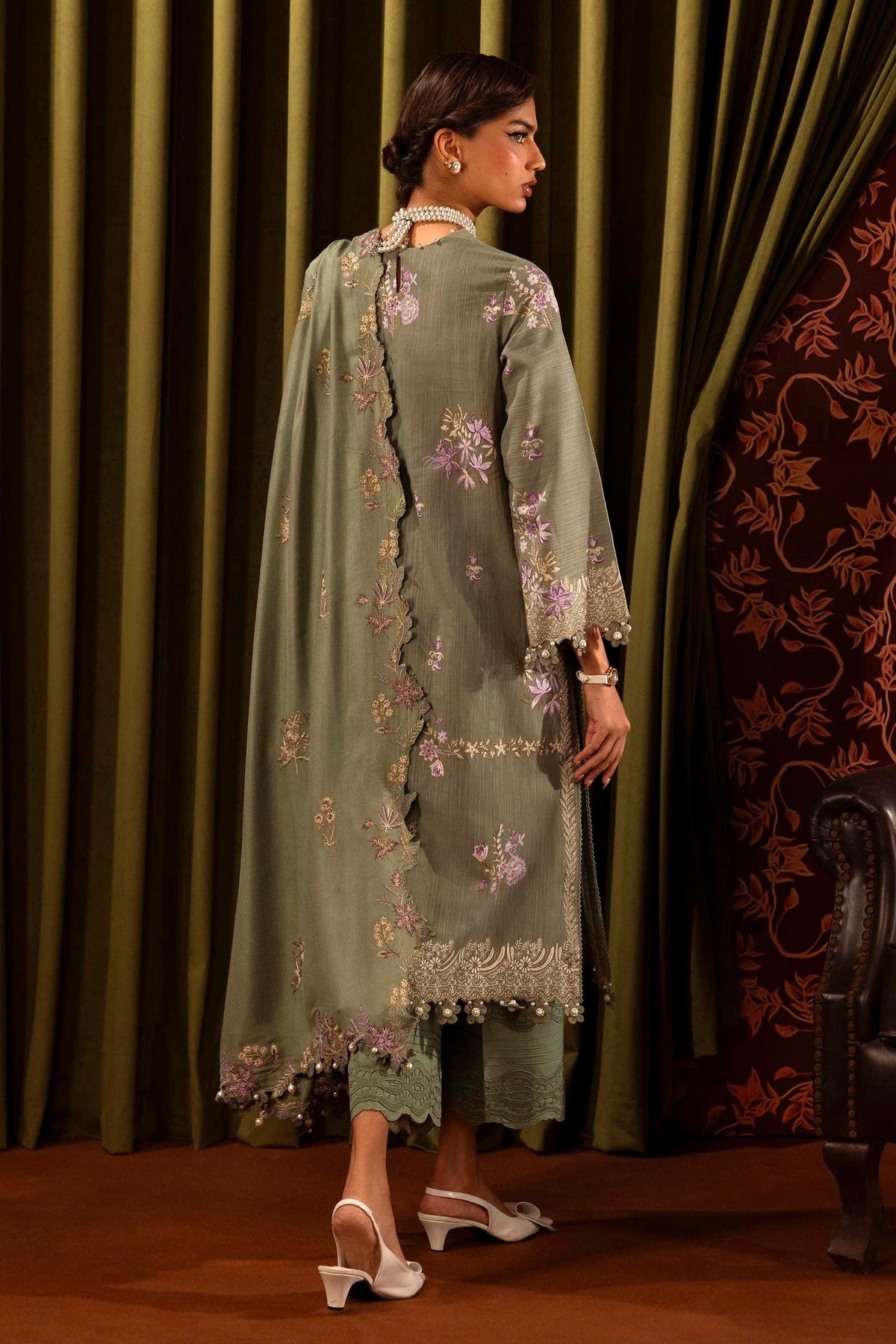 Sana Safinaz | Muzlin Winter 2024 |  M243-011A-3CP by Sana Safinaz - Designer Dress - Type: Ladies Clothes - Available at Libayah - 100% Original