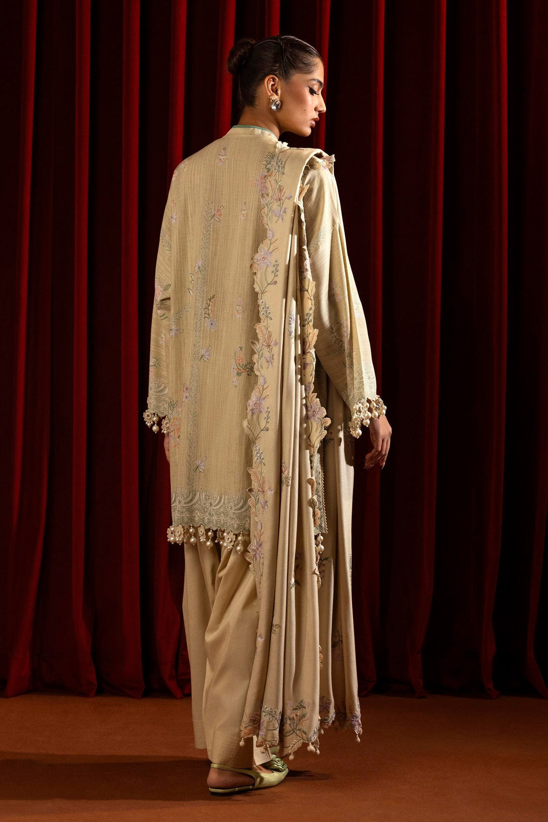 Sana Safinaz | Muzlin Winter 2024 |  M243-011B-3CP by Sana Safinaz - Designer Dress - Type: Ladies Clothes - Available at Libayah - 100% Original