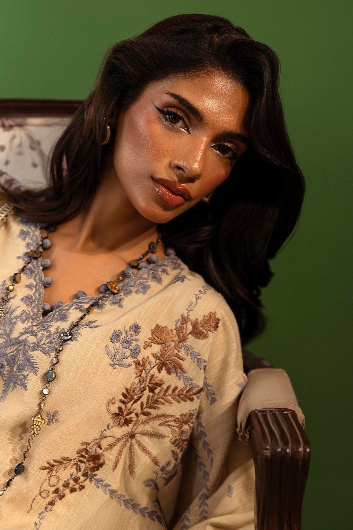 Sana Safinaz | Muzlin Winter 2024 |  M243-015B-3CP by Sana Safinaz - Designer Dress - Type: Ladies Clothes - Available at Libayah - 100% Original