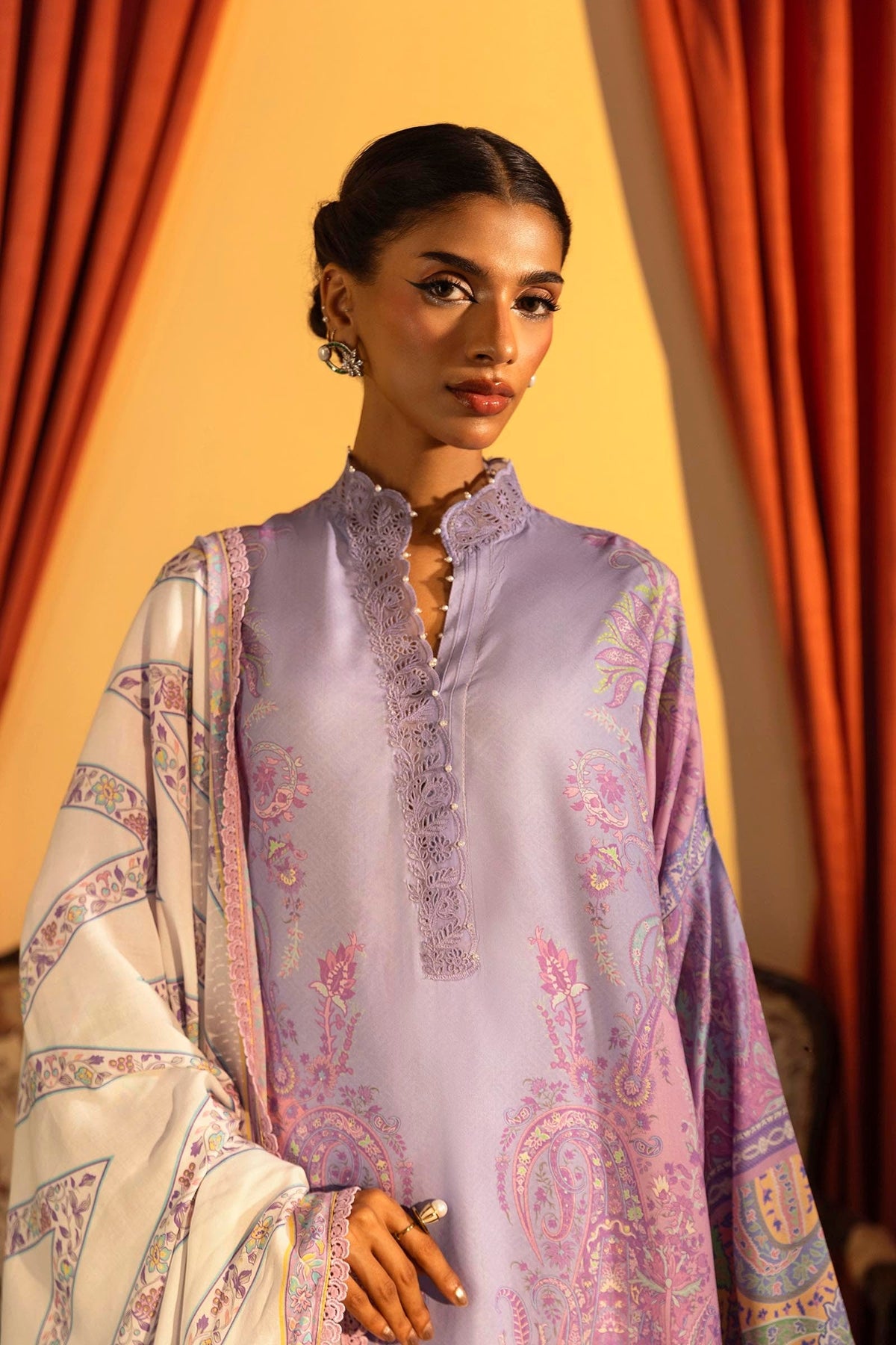 Sana Safinaz | Muzlin Winter 2024 |  M243-016B-3DB by Sana Safinaz - Designer Dress - Type: Ladies Clothes - Available at Libayah - 100% Original