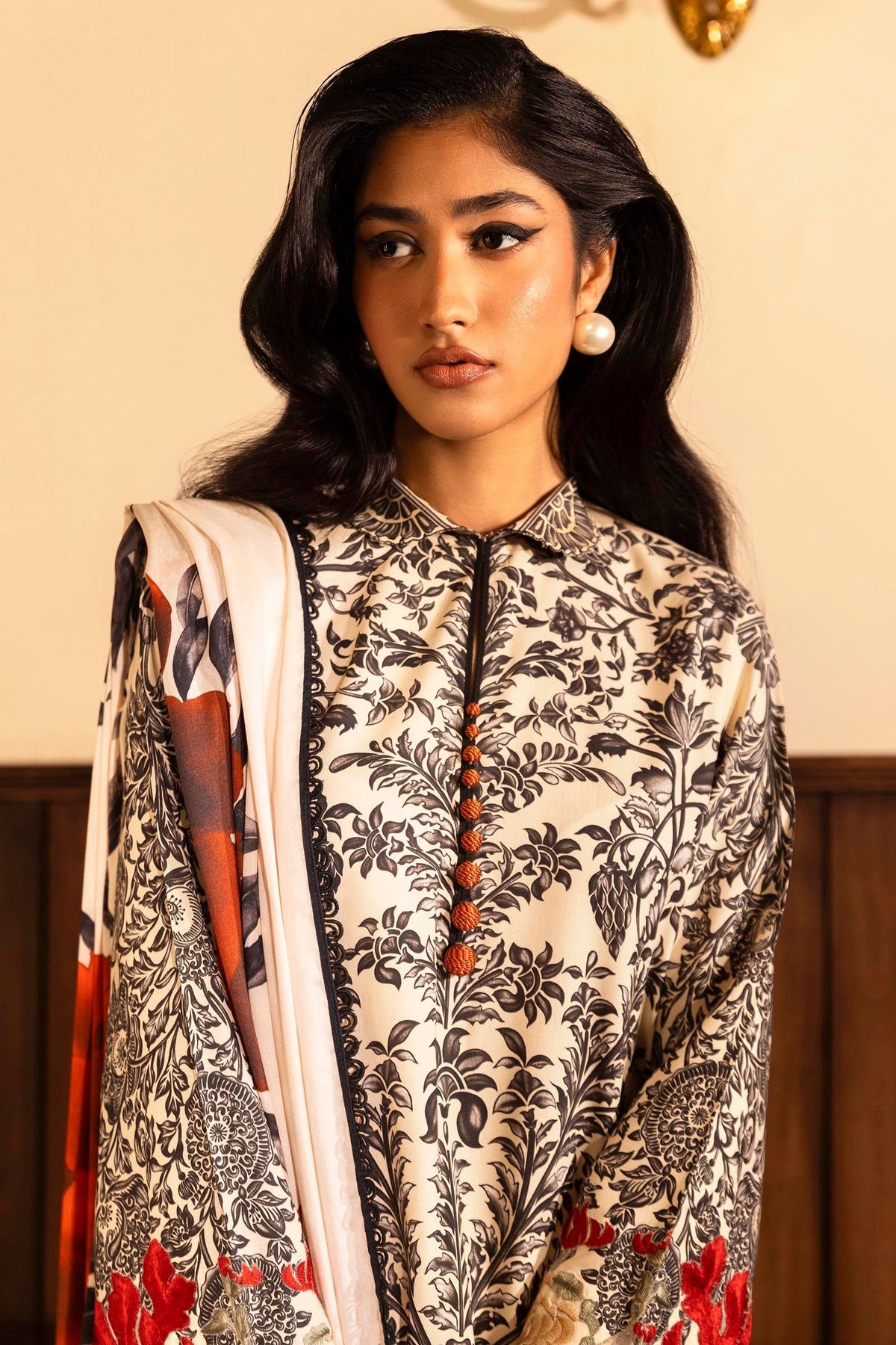 Sana Safinaz | Muzlin Winter 2024 |  M243-019A-3DB by Sana Safinaz - Designer Dress - Type: Ladies Clothes - Available at Libayah - 100% Original