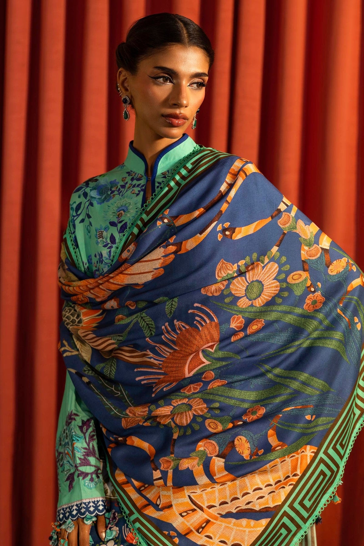 Sana Safinaz | Muzlin Winter 2024 |  M243-022A-3DB by Sana Safinaz - Designer Dress - Type: Ladies Clothes - Available at Libayah - 100% Original