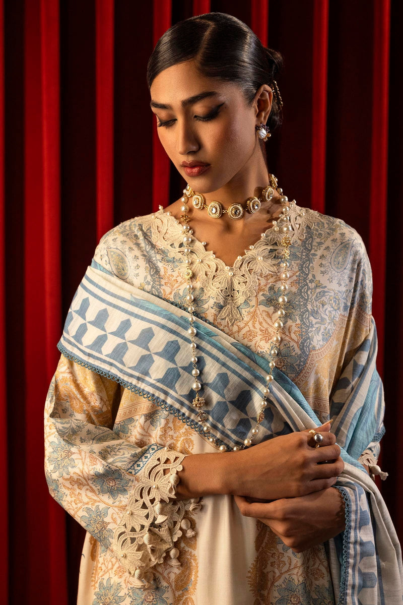 Sana Safinaz | Muzlin Winter 2024 |  M243-023A-3CQ by Sana Safinaz - Designer Dress - Type: Ladies Clothes - Available at Libayah - 100% Original