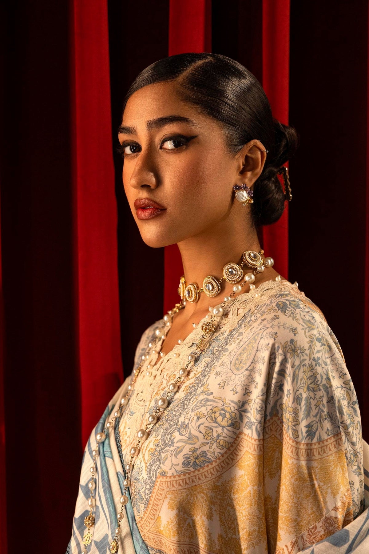 Sana Safinaz | Muzlin Winter 2024 |  M243-023A-3CQ by Sana Safinaz - Designer Dress - Type: Ladies Clothes - Available at Libayah - 100% Original