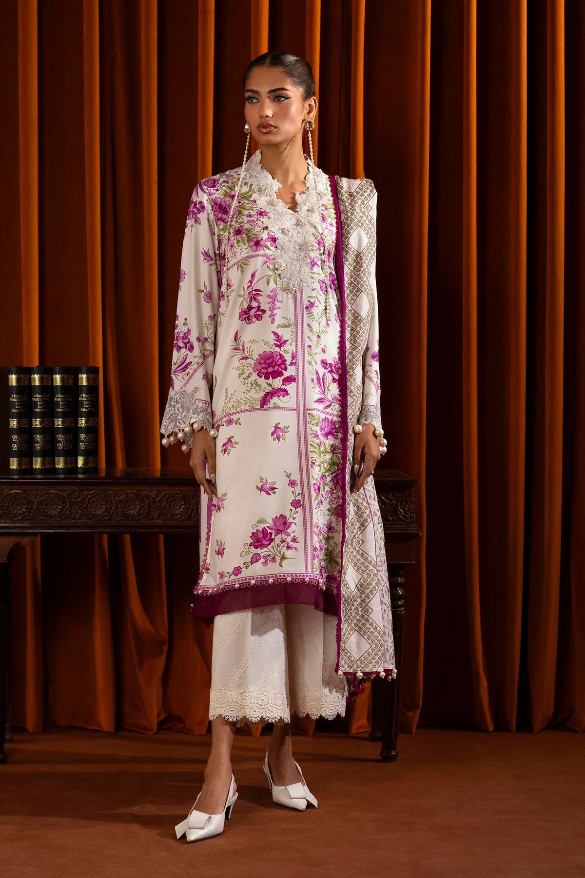 Sana Safinaz | Muzlin Winter 2024 |  M243-024A-3CQ by Sana Safinaz - Designer Dress - Type: Ladies Clothes - Available at Libayah - 100% Original