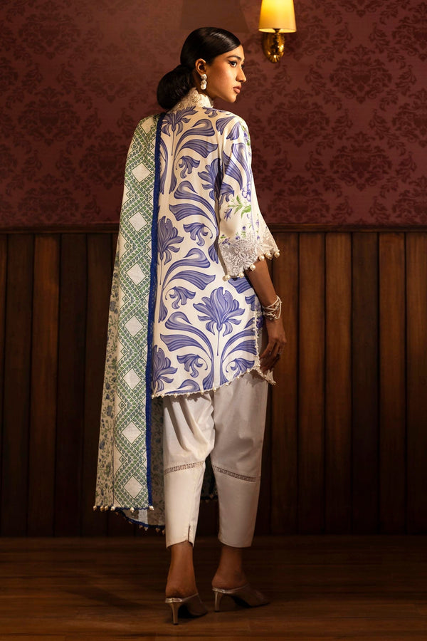 Sana Safinaz | Muzlin Winter 2024 |  M243-024B-3CQ by Sana Safinaz - Designer Dress - Type: Ladies Clothes - Available at Libayah - 100% Original