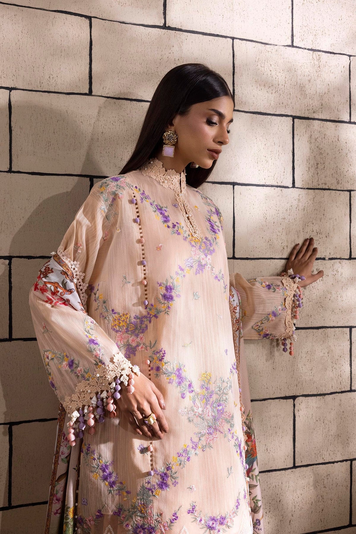 Sana Safinaz | Muzlin Spring 25 | M251-002A-3CV by Sana Safinaz - Designer Dress - Type: Ladies Clothes - Available at Libayah - 100% Original
