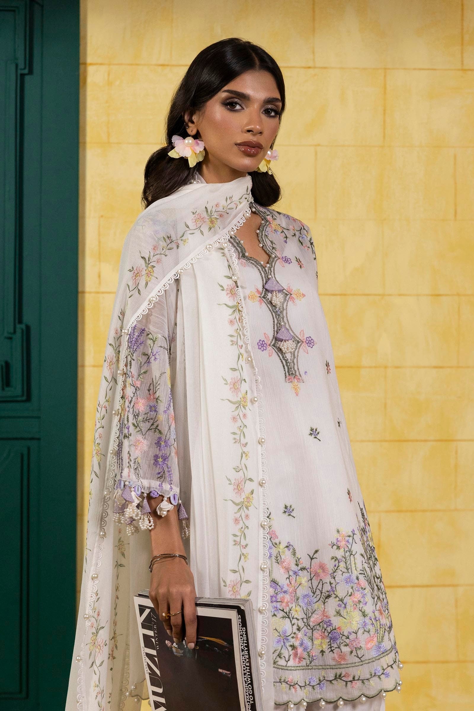 Sana Safinaz | Muzlin Spring 25 | M251-003A-3CJ by Sana Safinaz - Designer Dress - Type: Ladies Clothes - Available at Libayah - 100% Original